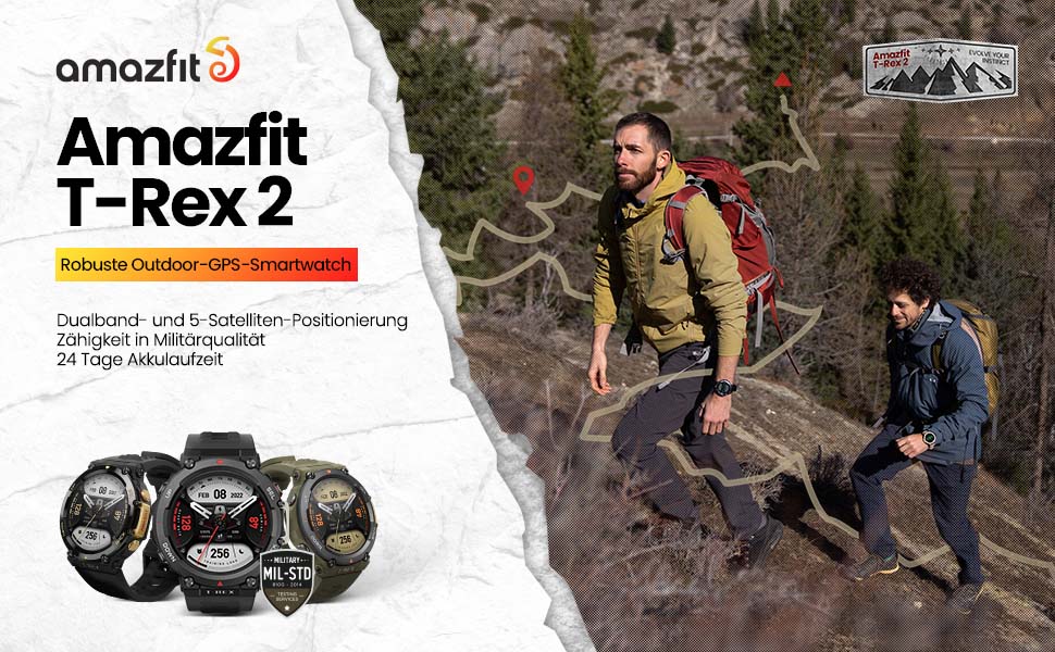 Amazfit T-Rex2 Outdoor Smartwatch